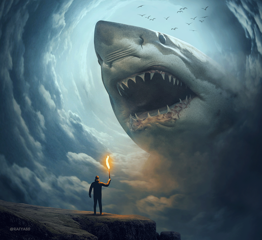 How to Make Big Shark Manipulation In Photoshop - rafy A